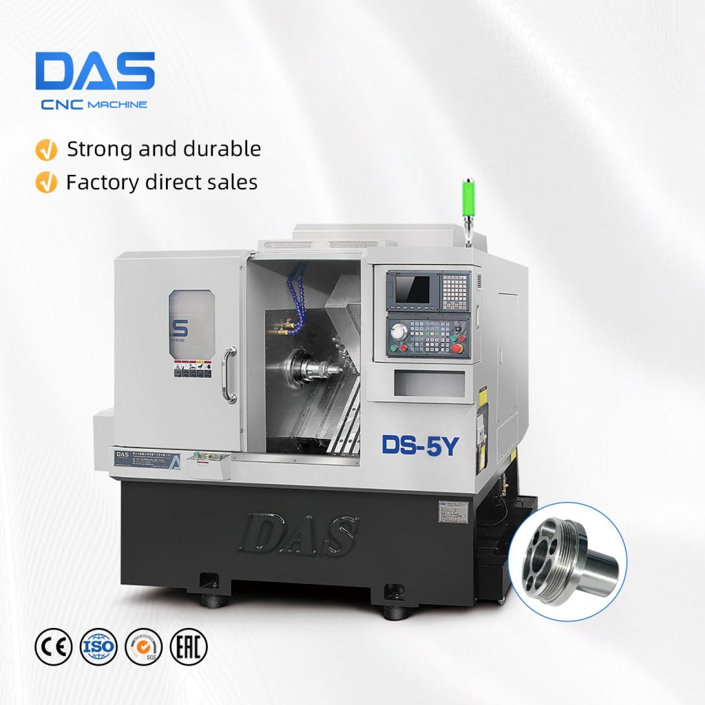 DS-5Y 3 axis/4 axis live tool turning milling Y-axis CNC lathe machine ...